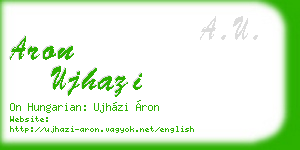aron ujhazi business card