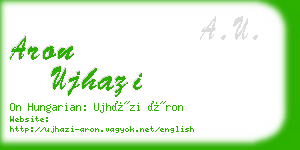 aron ujhazi business card